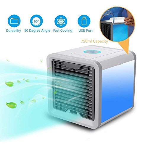 A3 Fashion 3 in 1 Plastic Arctic Air Portable Conditioner Mini Cooler Humidifier Purifier for house, 325 ml, White, Grey, Blue