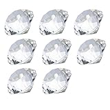 LONGWIN 30mm(1.2 inch) Crystal Diamond Themed Dinner Party Table Decoration Party Favors Gift for Kids Pack of 8 (Clear)