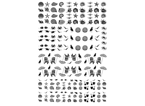 Beach Bits 185 pcs Black Fused Glass Decals