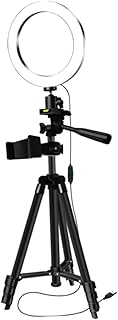 Beaupretty cell phone holder for tripod smart phone smartphone stand photography camera lamp selfie phone lamp broadcast live fill light LED Lamp Ring Lamp mobile phone holder set dimmer