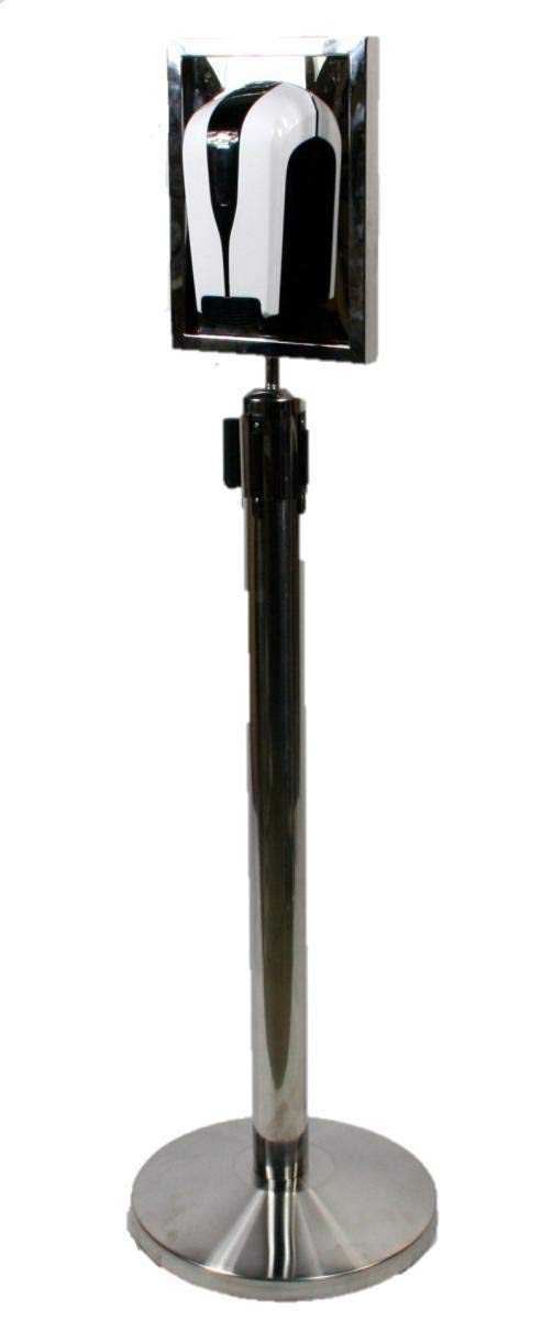 Desinfektionsständer Desinfektionsspender Hygienestation 500ml 110cm mit Plakathalter und Absperrseil