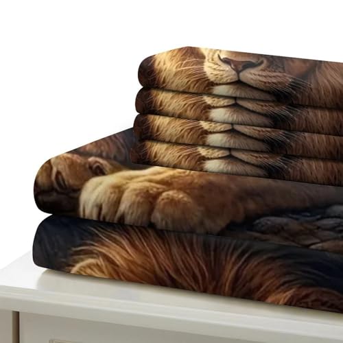 Housse de couette lion à fermeture éclair microfibre thermorégulatrice - 6