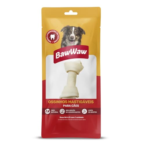 BAW WAW Osso Nó Baw Waw Para Cães Nº 4/5 1 Unidade