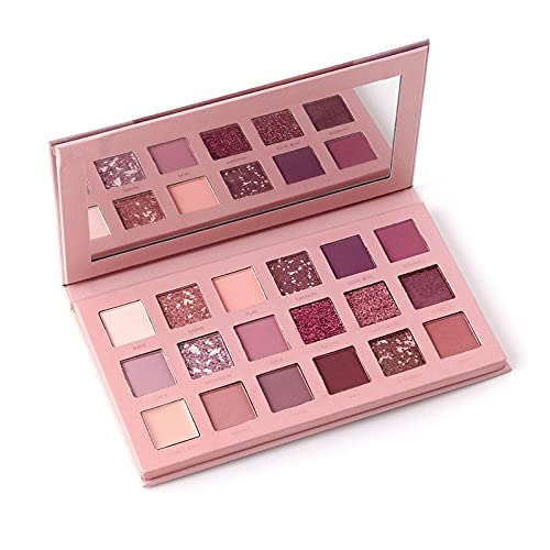 HUDA.GIRL BEAUTY Nude Edition Eyeshadow 18 Color Palette Shimmer and Matte Shades for Eye Makeup.