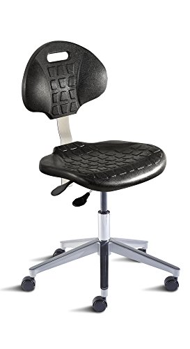 BioFit Engineered Products UUA-L-RC-C UniqueU Series Desk Height Chair with Black Self-Skinned Urethane Seat and Backrest