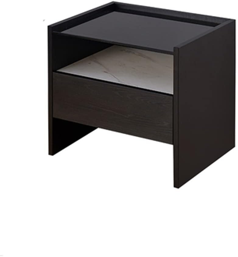 Bedroom Nightstands Bedside Table Modern Light Luxury Bedroom Glass Bedside Drawer Storage Storage Cabinet Suitable for Hotel Living Room Sofa Beside Table for Living Room (Color : A)