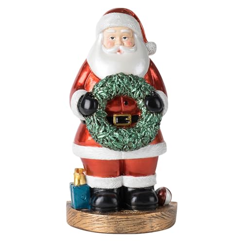 Statue du Père Noël souvenir idéal artisanat décoratif avec couronne