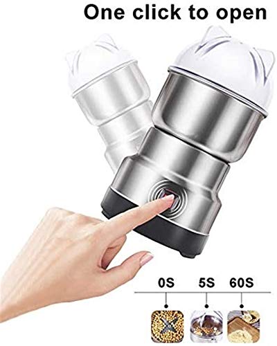 ZOUSHUAIDEDIAN Elektrische Kaffeemühle for Bohnen, Gewürze und mehr, Edelstahlklingen, for Heimgebrauch, Büro, for… – Bild 5