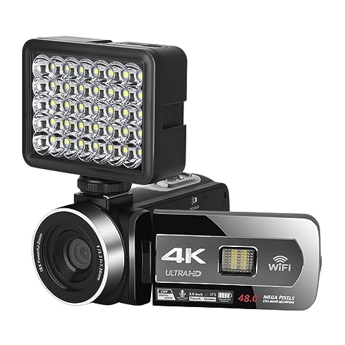 Caméscope 4K WiFi avec zoom 18X et carte SD 32G pour photographie