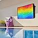Rainbow Gradient Outdoor TV Cover 52 to 55 inch Weatherproof, Colorful Oil Painting Waterproof TV Screen Protector Outdoor TV Enclosure with Remote Control Pocket