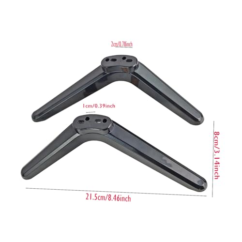 Dranvosk Universal TV Stand Legs for 32-58Inch TVs | 2 Pack Replacement TV Feet with Screws | Easy Install Plastic Mounting Brackets, Black Tabletop Base Stand(Check Holes Fit) by Dranvosk - Used condition - Image 3