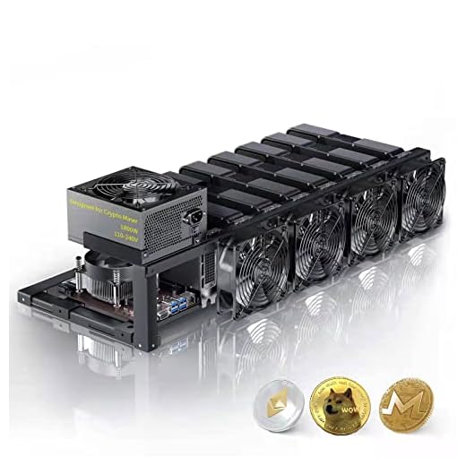 Foyozisun Mining Rig Complete System, Stackable for Ethereum Classic, ETC, Flux, Ergo, Neoxa, Ravencon Crypto Miner with 8 GPU Mining Motherboard and 1800W Power Supply 8G RAM (Without GPU)