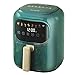 Frytownica powietrzna 3L Piekarnik 1300 W z szybką cyrkulacją powietrza 1-24 godzinny zegar do zdrowego, beztłuszczowego i niskotłuszczowego gotowania (Color : Green, Size : 22 * 29 * 33cm)
