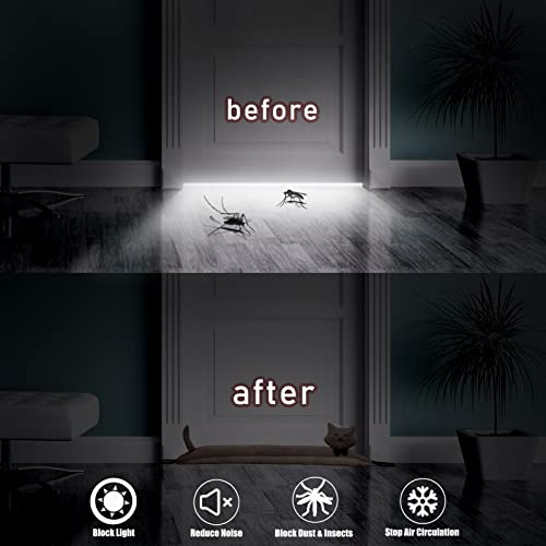 Image of Marwood Under Door Draft Stopper Decorative Wind Stopper 32 inch for Door & Window, Weighted Animal Air Draft Stopper Snake Noise Blocker for Bottom of Door with Hanging Loops - Khaki Cat