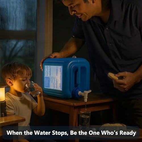 4 Tanks 5 Gallon Water Storage Containers,Total 20 Gallons Stackable Emergency Water Storage Long Term,Portable HDPE Water Jug with Great Sealing Performance for Emergency Management Outdoor Camping - Image 6