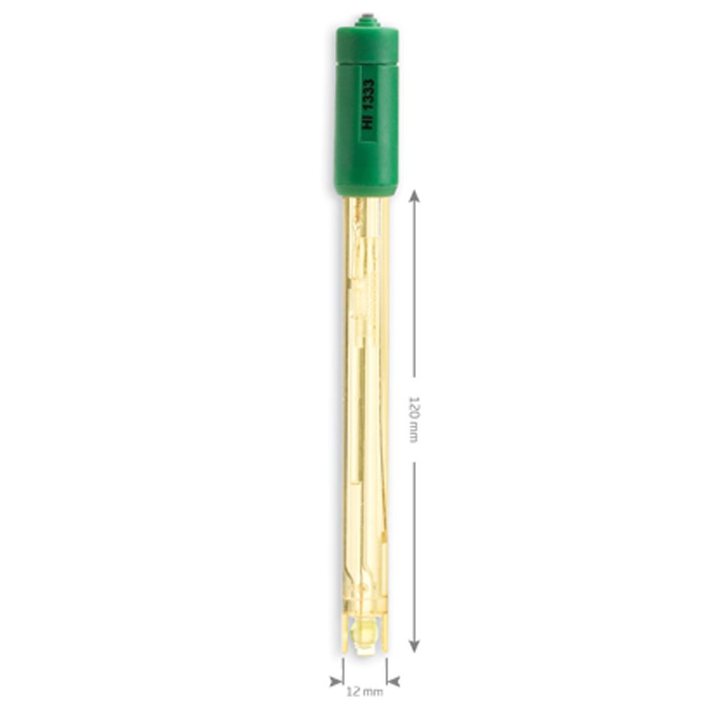 Hanna Instruments HI1333B PEI Combination Spare pH Electrode for Field Applications, BNC Connection, 0 to 13 pH, 1m Coaxial Cable
