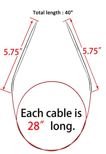 Image of Size 7 Circular Knitting Needles 40 Inch Metal Large Round Needles for Magic Loop Blankets Sweaters Scarves Stainless Steel 100 cm 4.5 mm, for Beginners & Knitters