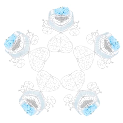 Boîtes de bonbons de mariage SEWACC, petits cadeaux d'invités en papier bleu, lot de 20