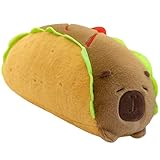 ELAINREN Ultra-Soft Capybara Hamburger Stuffed Pillow Cuddle Buger Shape Capybara Plush Toy Kawaii Cheeseburger Guinea Pig Plushie Cushion/19.6''