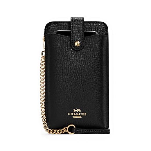 COACH Womens North/South Phone Crossbody (IM/Black)