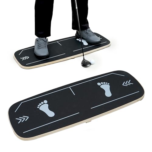uyoyous Golf-Schwungdruckbrett Holz für Anfänger Golf Balance Board 73×28×2 cm