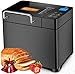 Produktbild 17 in 1 Brotbackautomat Edelstahl, 710W Automatische Brotmaschine mit 2 Schnellheizer, Keramik-Pfannen, Zutatenspender, Glutenfrei und DIY Programme, 3 Brotgewicht, 3 Backfarben,Touch-Panel&15h Timer