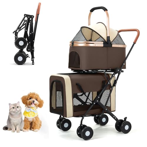 Poussette pour chien 3 en 1 oxford respirant haut de gamme