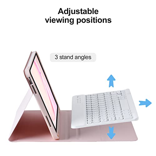 Bqss Ipad 10Th Generation Keyboard Case 10.9“2022, Slim Smart Keyboard Case For Ipad 10Th Gen 2022,Detachable Wireless Keyboard,Pencil Holder（Pink） #TOP5