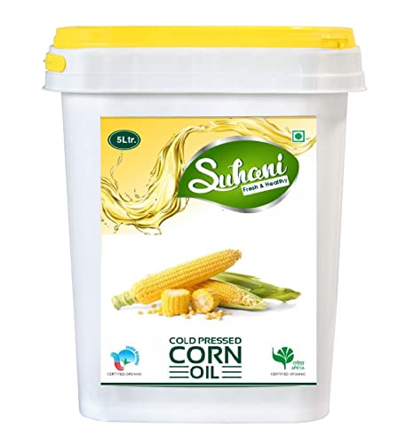 Image of Organic Corn Oil (5 Liter) Cold Pressed /Wood Pressed Oil | Corn /Makkai Kachi Ghani Oil /Tel by EYWA (Suhani)