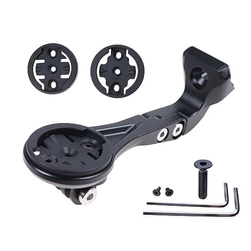 SUKOUSRAM Bike GPS Computer Bracket Compatible with Ma Done SLR 7 Integrated Bar Stem Compatible with Garmi n/Mage ne/Wa hoo/Bry ton/IGPS Adapters with Action Camera/Bike Light Mount