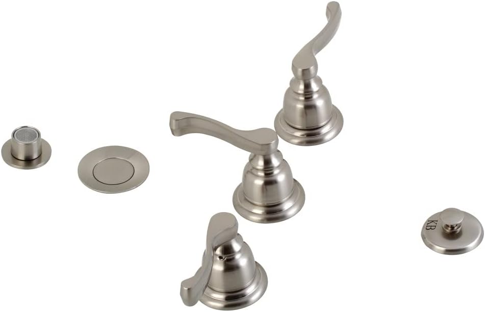 Kingston Brass KB328FL Royale Bidet Faucet, Brushed Nickel, 13.66 x 3.92 x 3.05