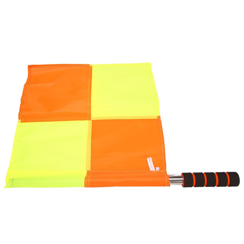 2 banderas de árbitro de fútbol con bolsa de transporte de fútbol línea lateral juez de línea lateral juego deportivo banderas árbitro equipo
