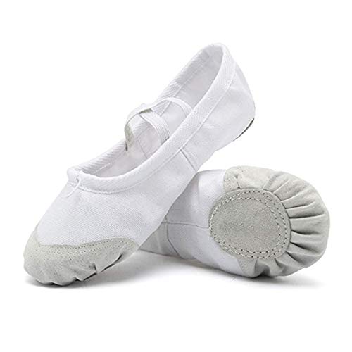 DoGeek Ballet Shoes for Girls Practise Ballet Slipper Dance Shoe Canvas Split Sole Ballet Shoes for Women Kids Toddlers