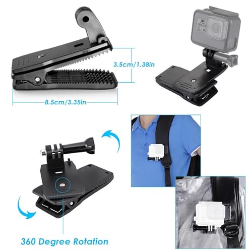 Reflex Camera 59-in-1 Action Camera Accessories Kit Compatible with GoPro Hero 13, 9-12, DJI Osmo Action 2, 3, 4, Pro 5, Insta360 Ace Pro/Ace Pro 2 Akaso and Other Sports Cameras & Durable Case - Thumbnail 6