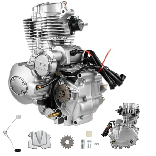 200CC 250CC ATV Motor Engine 4 Stroke Motor Engine Manual Gear Shift 5-Speed ATV Engine 7500RPM Single Cylinder Air Cooling Engine for ATV Motorcycles with CDI System
