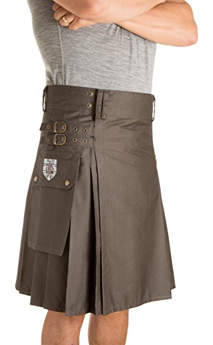 Damn Near Kilt 'Em Mens Classic Greenhorn Utility Kilt - Utility Kilt Dark Gray