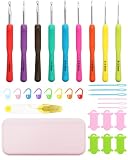 Impugnatura morbida ergonomica per un comodo uncinetto. I morbidi manici in silicone sono comodi da tenere in mano e garantiscono una presa sicura. Il design ergonomico aiuta a ridurre l'affaticamento delle mani durante lunghi progetti di uncinetto.
