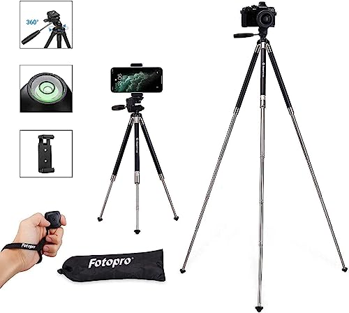 Fotopro Lightweight Phone Tripod with Remote,40 inches Camera Tripod Stand FY 583 with Bag Phone Mount for iPhone Camera