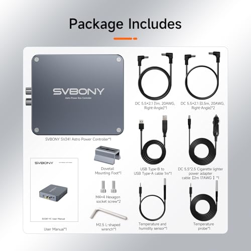 Caja de administración Svbony SV241 Pro con adaptador USB 3.0 para telescopios 6