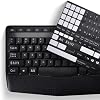 Universal English Keyboard Stickers for PC Computer Laptop Desktop Notebook Keyboards, Replacement Keyboard Stickers Black Background with White Large Lettering-English