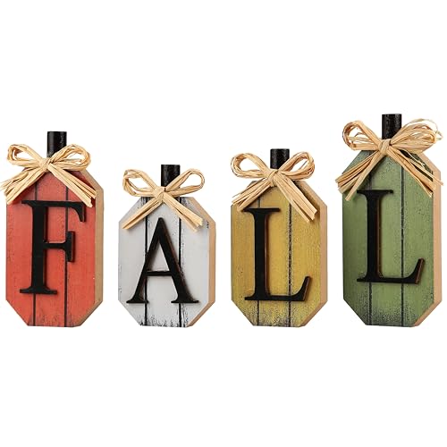 CYNOSA Fall Decorations for Home Thanksgiving Signs Wooden Table Sign Vintage Farmhouse Block Sign Harvest Fall Thanksgiving Decor Autumn Home Decor