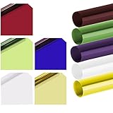 Tamaño: 1 x 1 m. 5 filtros de color, rojo, azul, verde, amarillo y blanco. Los colores se pueden combinar libremente y producen efectos diferentes. Perfecto para selfies, flim, escenarios, edio, estudio y fotografía fotográfica.