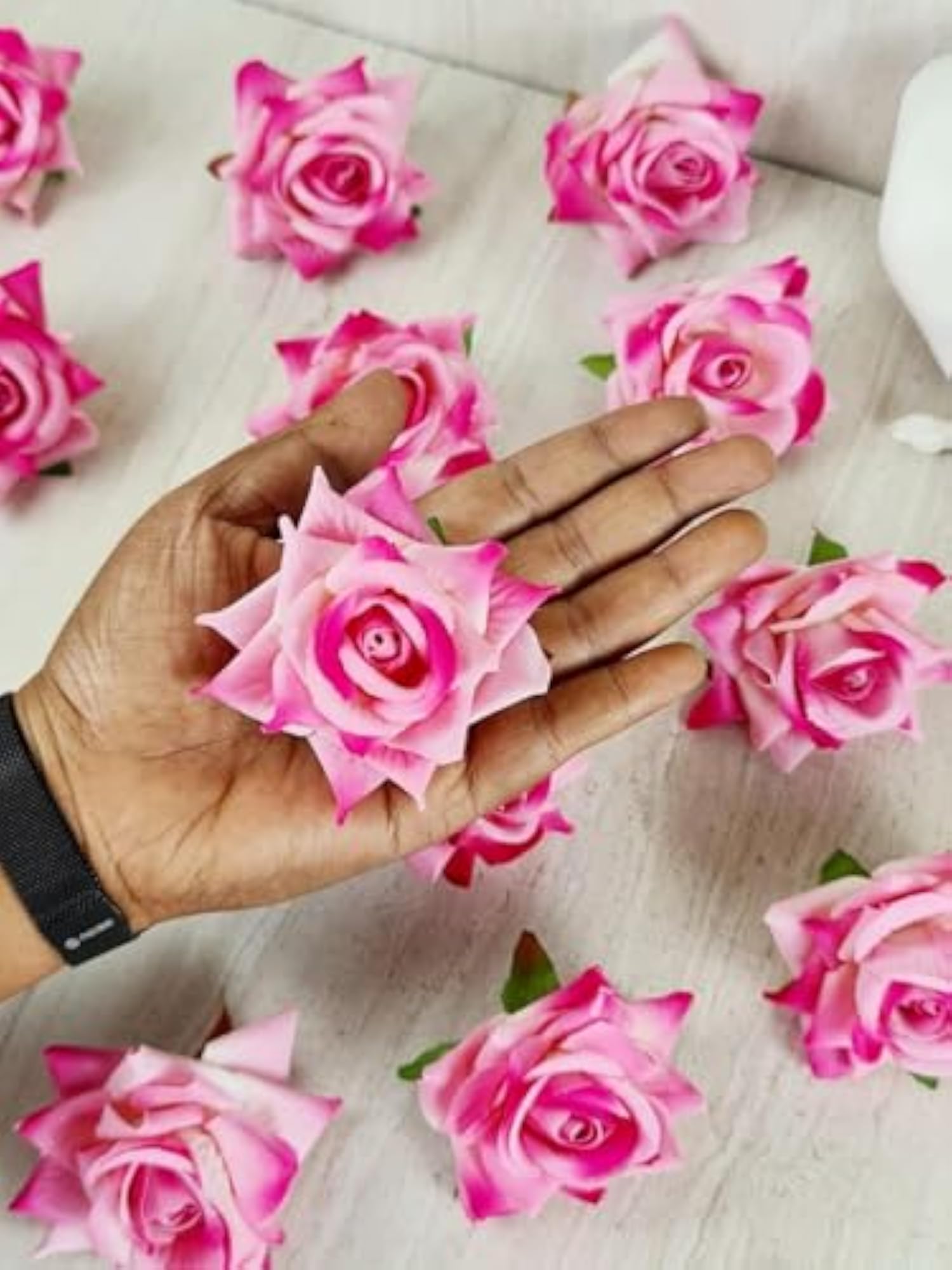 Artificial Rose Velvet Flower for Puja Decoration