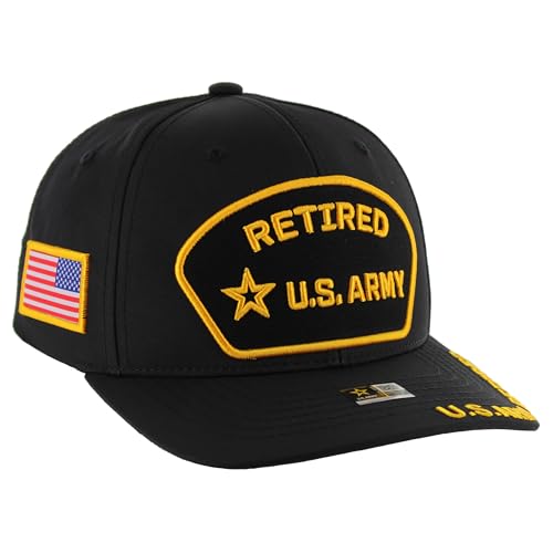 Image of Retired US Army Veteran Hat Official Licensed Army Hat, Adjustable Baseball Cap for Men Tactical Hat