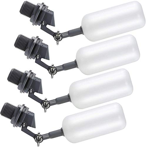 Float Ball Valve, 1/2 Inch Supply Tube Male Automatic Fill Feed Humidifier Tank Water With Adjustable Arm For Ponds, Livestock Water Trough, Aquariums, Aquaculture, Hydroponics And Reservoir (4 Pack) #TOP22