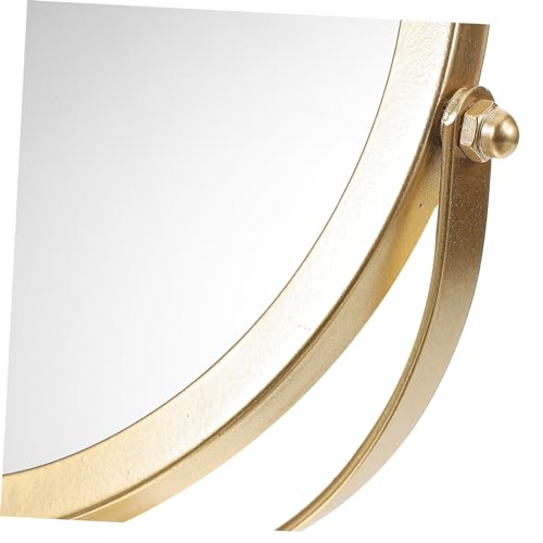 Espejo de Mesa Redondo Dorado para Maquillaje miniatura 6
