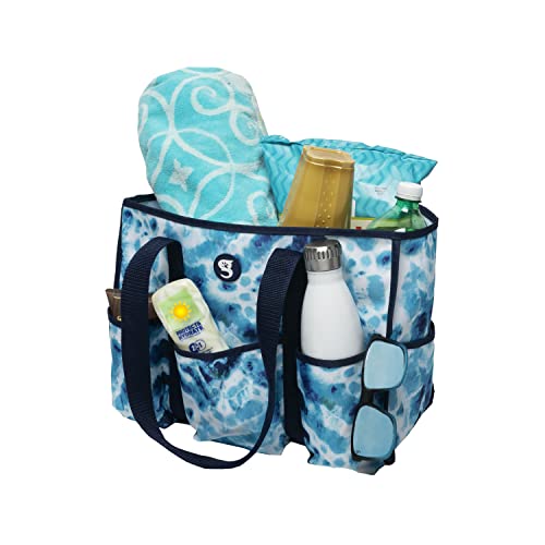 geckobrands 8 Pocket Tote - Utility Travel Swimming Pool Tote Duffle Bag for Gym, Shopping, and Everyday Use2