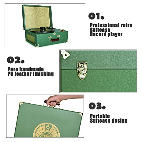 Tourne-Disque Portable, Platine Vinyle Portable avec Haut-parleurs stéréo intégrés, entraînement par Courroie à 3 Vitesses S Chaque Famille - Les Beatles, Paul McCartney, John Lennon, RIngo Starr, George Harrison Tourne-Disque Portable, Platine Vinyle Portable avec Haut-parleurs stéréo intégrés, entraînement par Courroie à 3 Vitesses S Chaque Famille – Image 5