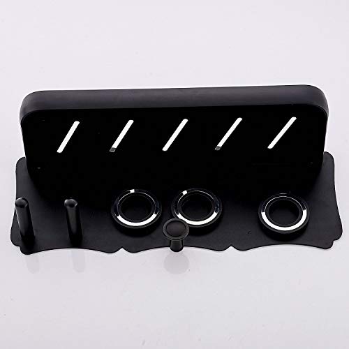 Leekayer Supersonic Hair Dryer Wall Mount Holder,Hair Dryer Bracket,for Hair Dryer Accessories Holder,Hair Dryer Holder Bathroom Storage Rack Care Tools (Black)