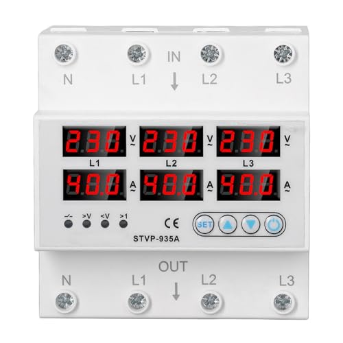 Protector contra sobretensiones AC220V 380V trifásico ajustable de 40A e instalación fácil 6